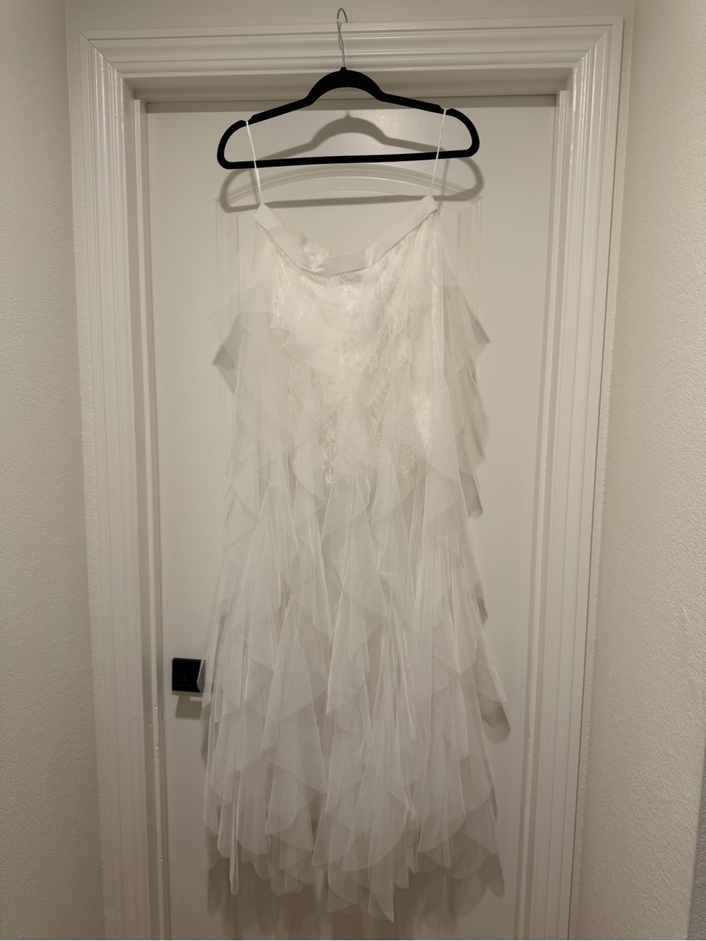 NWT 12th Tribe White Tulle Maxi Skirt
